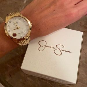 Jessica Simpson Garnet stone watch